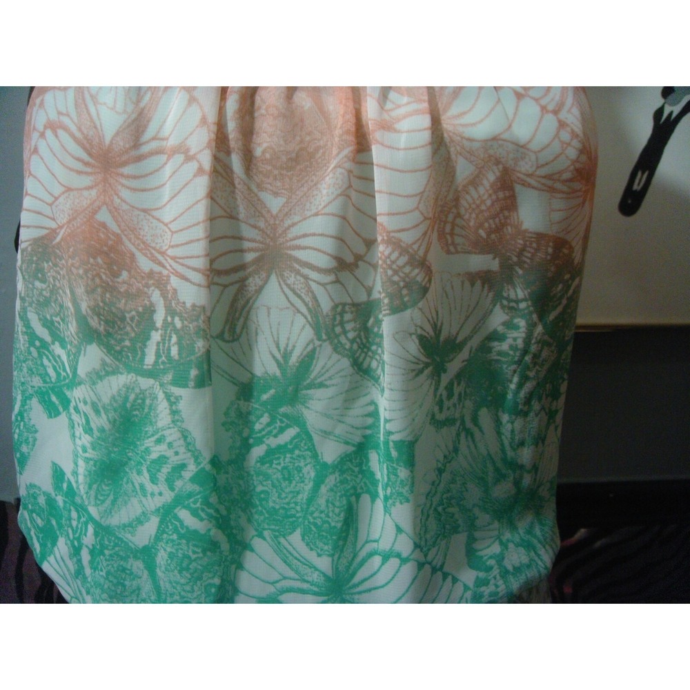 Bisou Bisou butterfly high low dress spaghetti strap size 10
